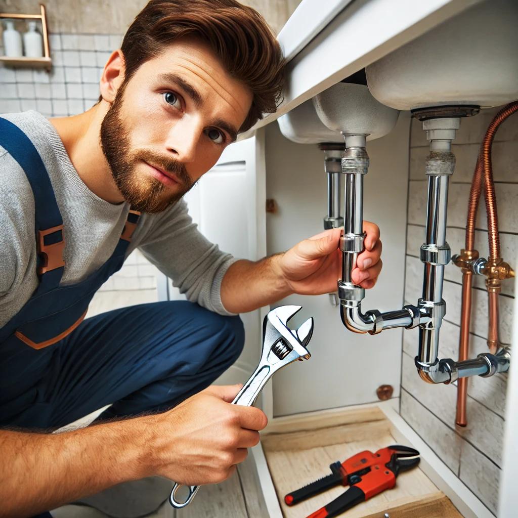 A_plumber_installing_a_new_bathroom_sink._The_plum.jpg